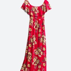 Lux & Co Maternity Off The Shoulder Maxi Dress NWT